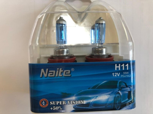 Лампа H11 12V 55W PGJ19-2 набор +50% Super White (NAITE)