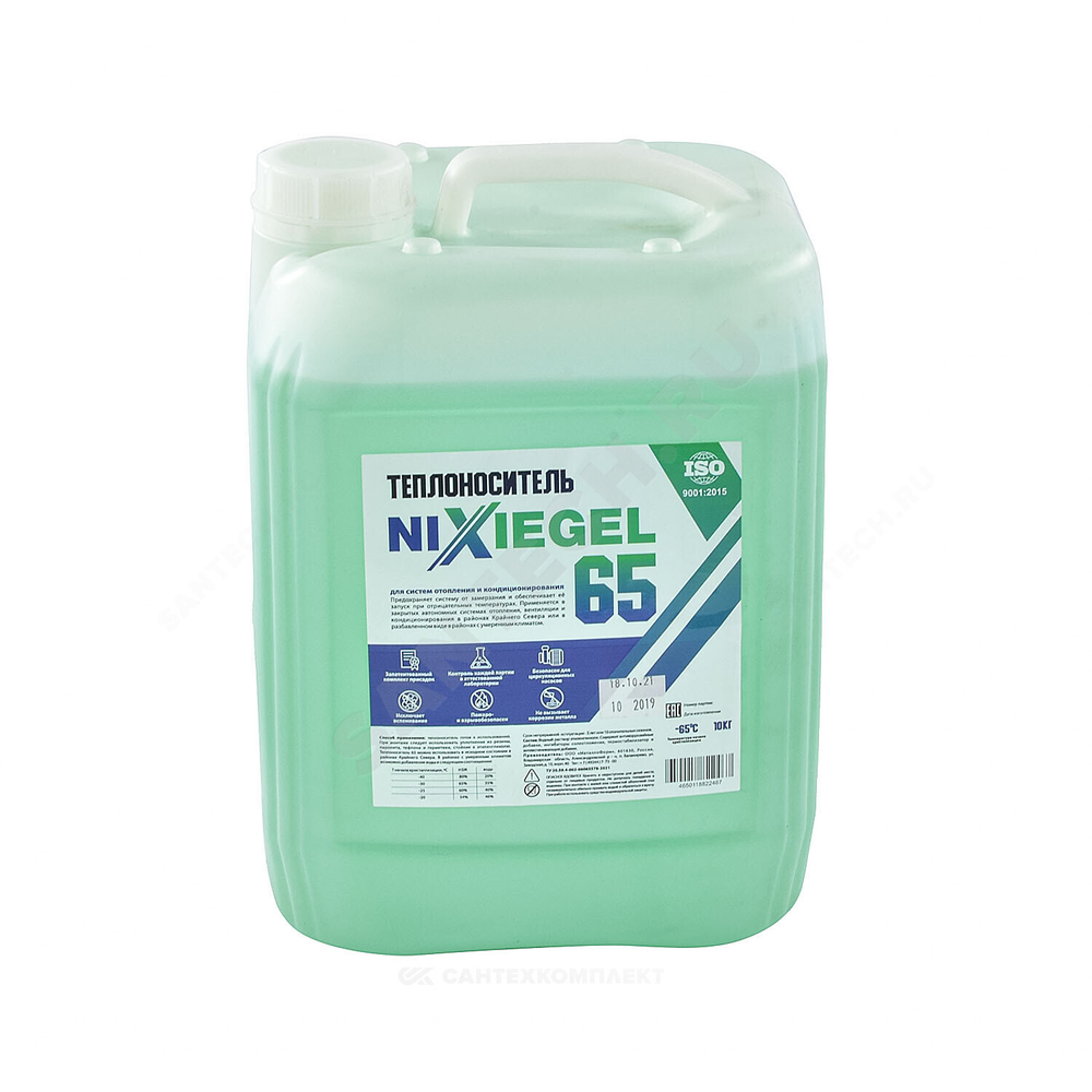 Теплоноситель Nixiegel 65 20 кг этиленгликоль 63% Ткр=-66 оС канистра DIXIS 0-08-0011
