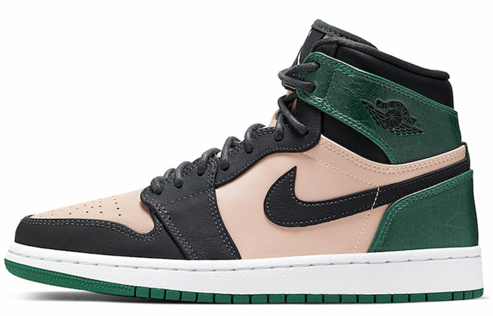 Jordan 1 Retro High Bio Beige Anthracite Mystic Green Women's
