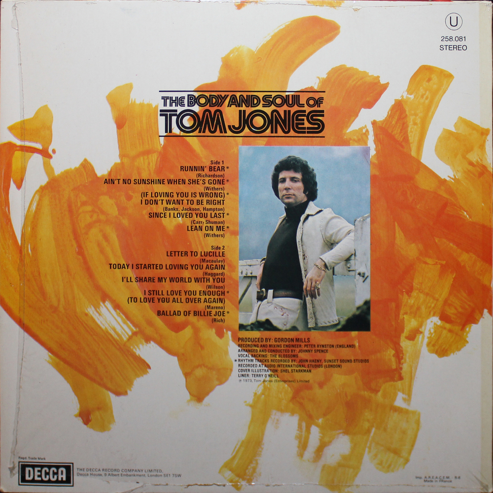 Tom Jones / The Body And Soul Of Tom Jones (LP)