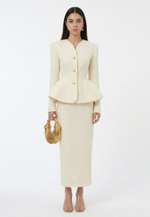 Жакет твид с баской