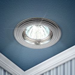 KL55 CH Светильник ЭРА литой MR16,12V/220V, 50W хром | Литые встраиваемые светильники