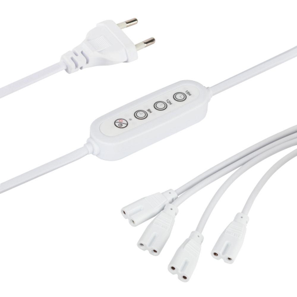 Разветвитель сетевой для линейных светильников ЭРА 4х IEC C7 2pin+timer на 4 точки с таймером 9 12 15H 2м