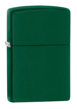 Зажигалка Zippo Classic с покрытием Green Matte, латунь/сталь, зелёная, матовая, 36x12x56 мм