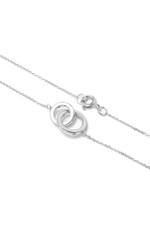 Колье "Two circles" из серебра с фианитами