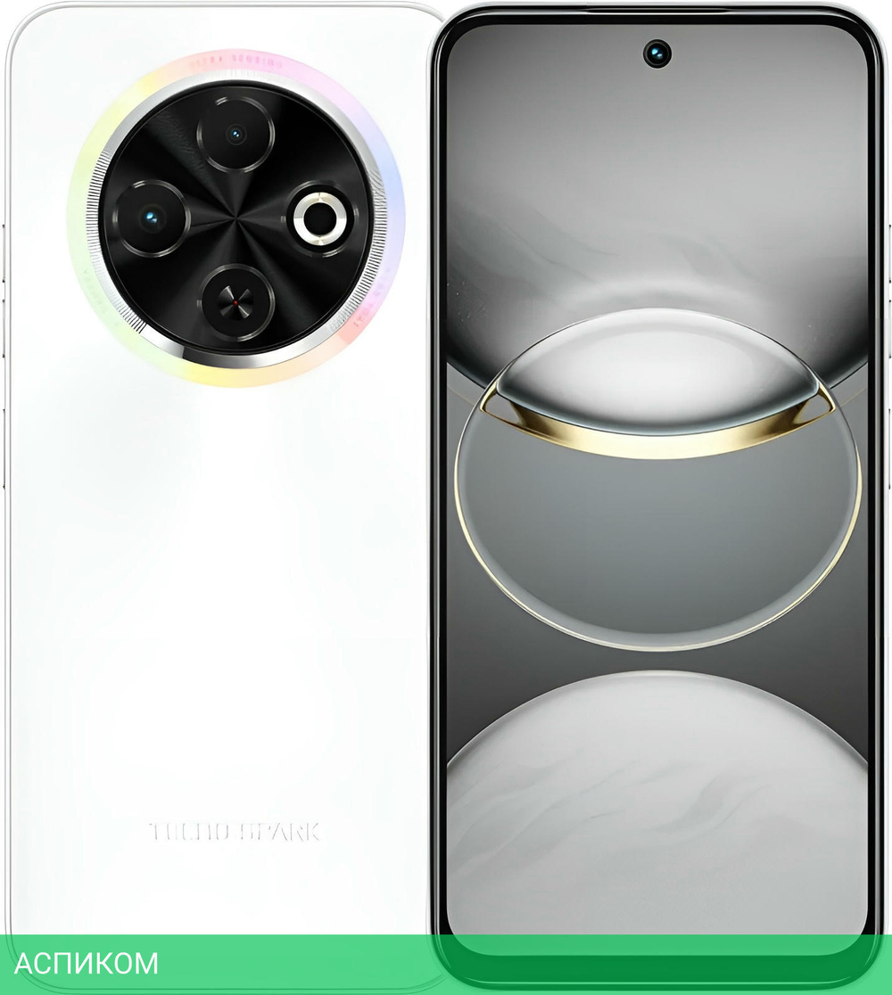 Смартфон Tecno Spark 30C 6GB/128GB Orbit White (KL5n)
