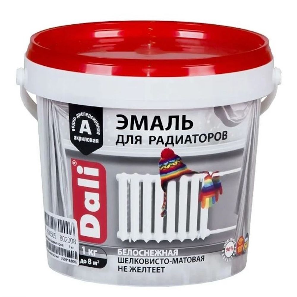 Эмаль д/радиаторов  DALI  акрил. шелковисто-матов. 1кг (Рогнеда)