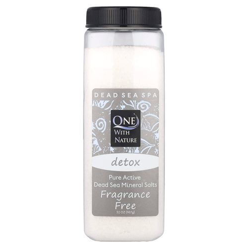 One with Nature, Dead Sea Spa, минеральные соли, детокс, без отдушек, 907 г (32 унции)