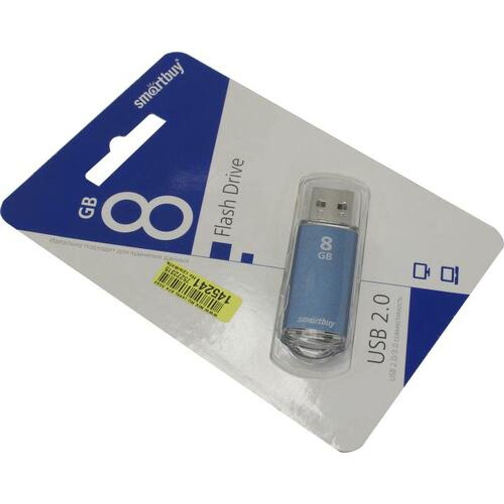 Накопитель SmartBuy V-Cut &lt;SB8GBVC-B&gt; USB2.0 Flash Drive 8Gb (RTL)