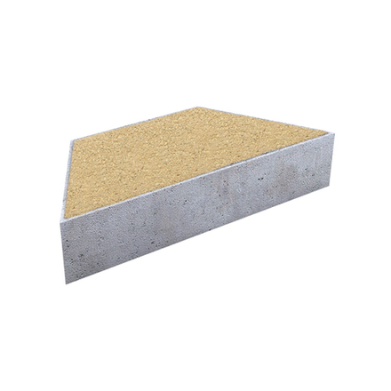 Тротуарная плитка ТРАПЕЦИЯ - Гранит Желтый