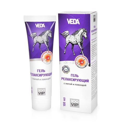 VEDA VIP Гель для лошадей релаксирующий с мятой и лавандой 100мл (колличество: 180 шт)