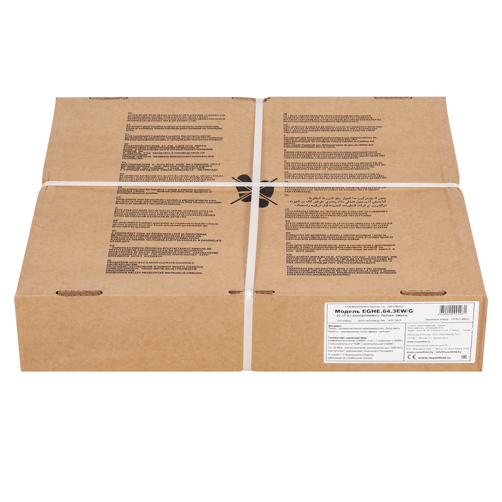 Газовая варочная панель MAUNFELD EGHE.64.3EW\G