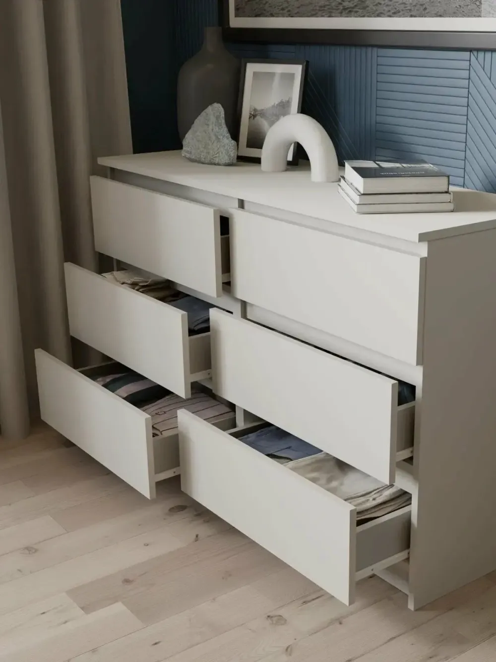 "МС Мори" Комод МК 1200.6 (Сатин), ДСВ-Мебель, г. Пенза