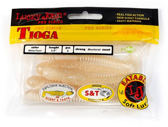 Виброхвосты съедобные LJ Pro Series TIOGA 3.9in (10 см), цв. T47, 5 шт.
