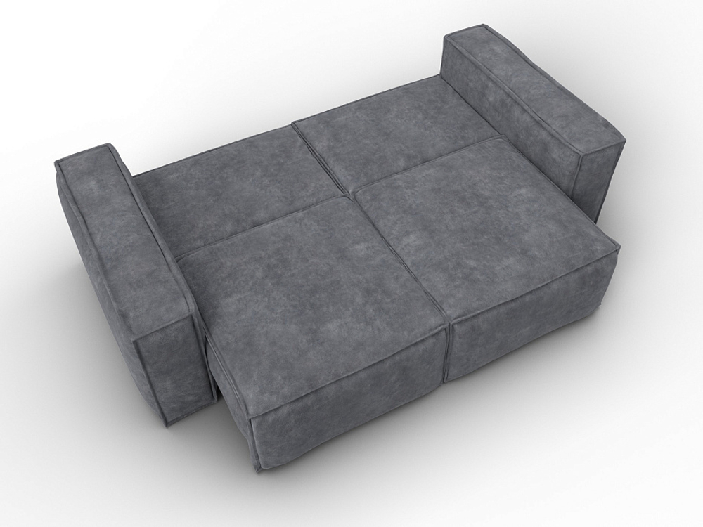 Диван прямой Лига-081 НПБ ВЕЛЮР BRUT 16 темно-серый
