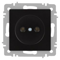 Розетка Intro Accent 6-201-05 2P 16А-250В IP20 СУ AL/CU антрацит