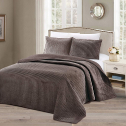 Покрывало 230х250  и 2 наволочки Sofi De MarkO Вельмонт кофейное Китай