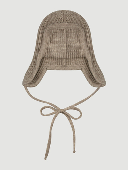 Шапка-ушанка Mjölk Бежевый меланж