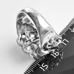 Перстень мужской "Черепа", кольцо стальное. Размер 18. Stainless Steel (нержавеющая сталь). Готические украшения.