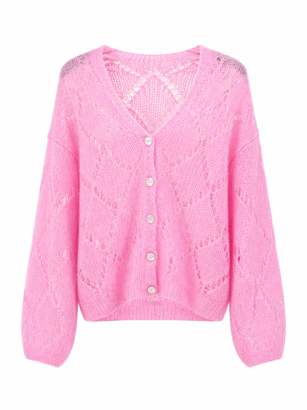 MOHAIR кофта -  ярко-розовый