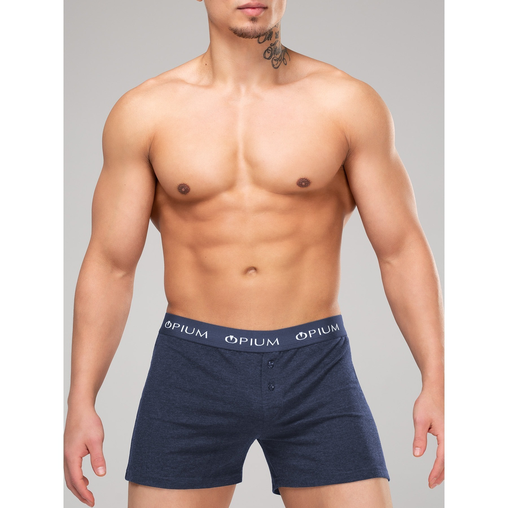 Мужские боксеры с пуговицами темно-синие Opium Boxer R-31