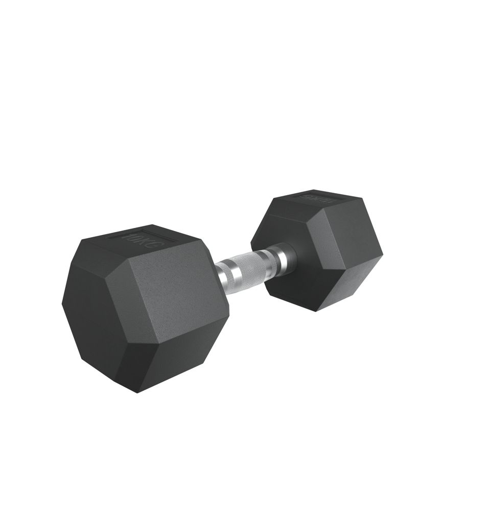 Гантель гексагональная UNIX Fit обрезиненная 10 кг / шт.