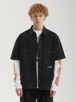 Мужская Рубашка Contrast Stitch