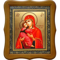 Владимирская икона Божьей Матери на холсте.
