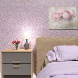 Ламинированная панель ПВХ ВЕК Кружева сиреневые 2700х250мм