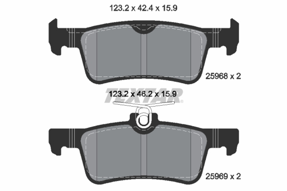 TEXTAR - 2596801-TET - Brake Pad Set, disc brake