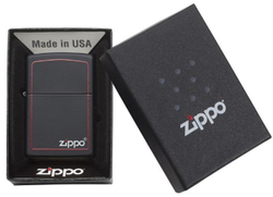 Зажигалка ZIPPO 218ZB Black/Z -BRDR
