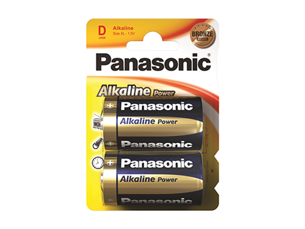 Батарейки Panasonic Alkiline power D щелочные 2 шт