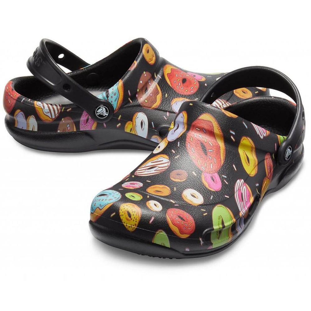 Black work crocs best sale