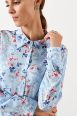 22998 Блузка женская (голубой принт)