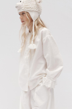 ZARA ШАПКА "ОВЕЧКА", ЭКРЮ