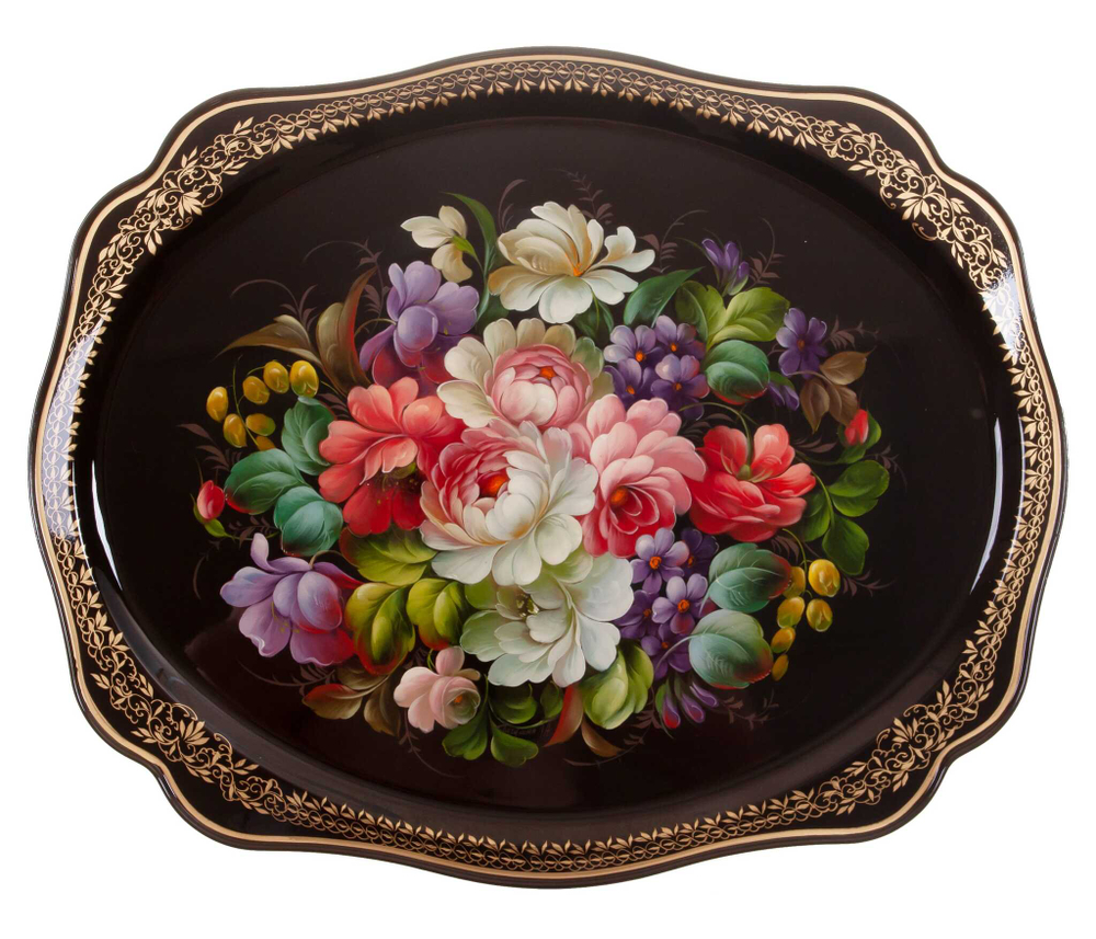Zhostovo metal tray A27D06112412