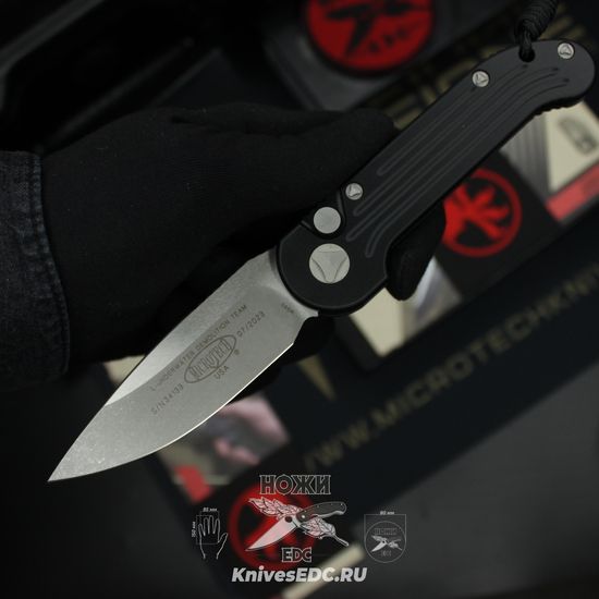 Автоматический нож Microtech MT_135-10AP LUDT, алюм.чёрная рук-ть, клинок M390, апокалиптик