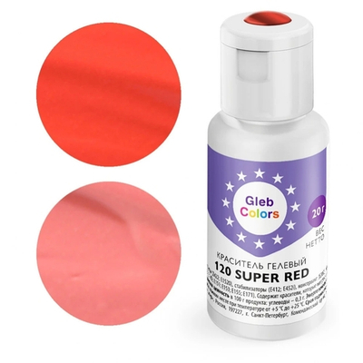 Краситель гелевый Cake Colors 120 SUPER RED, 20г