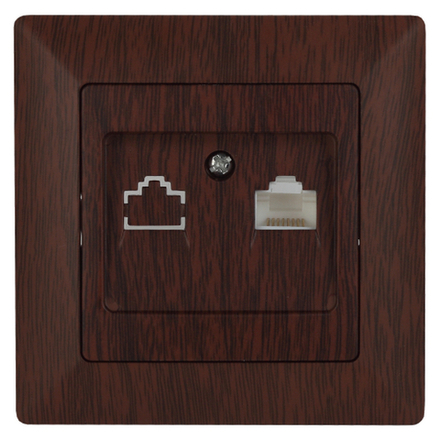 Розетка Intro Solo 4-303-10 информационная RJ45 СУ венге