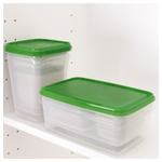 Набор контейнеров PRUTA, прозрачный/зелёный, 17 шт, полипропилен/полиэтилен