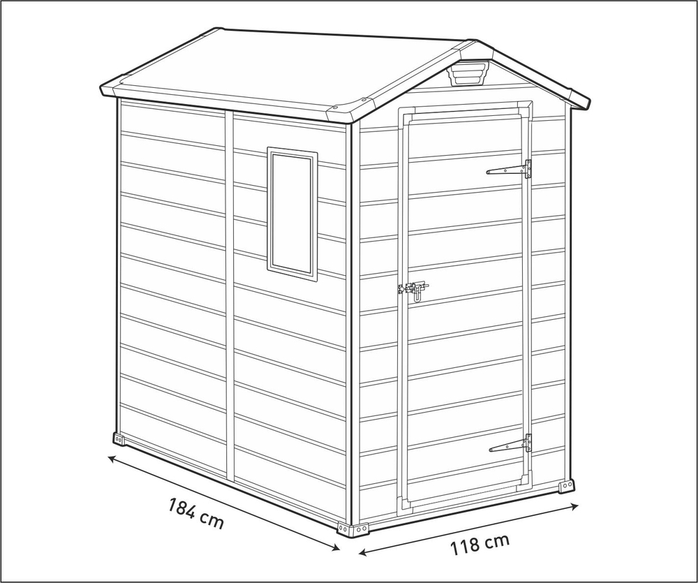 Пластиковый сарай Keter Manor 4x6 beige