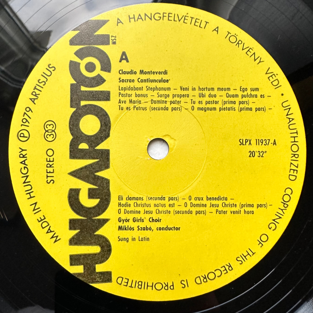 Монтеверди - Священные песни / Палестрина - Magnificat (Венгрия 1979г.)