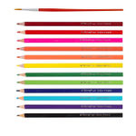 Карандаши цветные акварельные Yalong 18 цв., "Неоновые животные" деревянные, трехгранные, заточенные, кисть, грифель 3.0 мм, картон. уп., европодвес