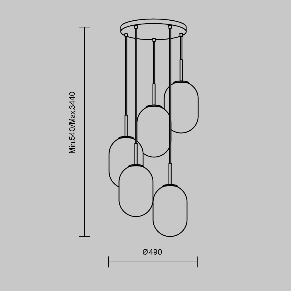 Подвесная люстра Freya SHARLOT FR1012PL-05BS