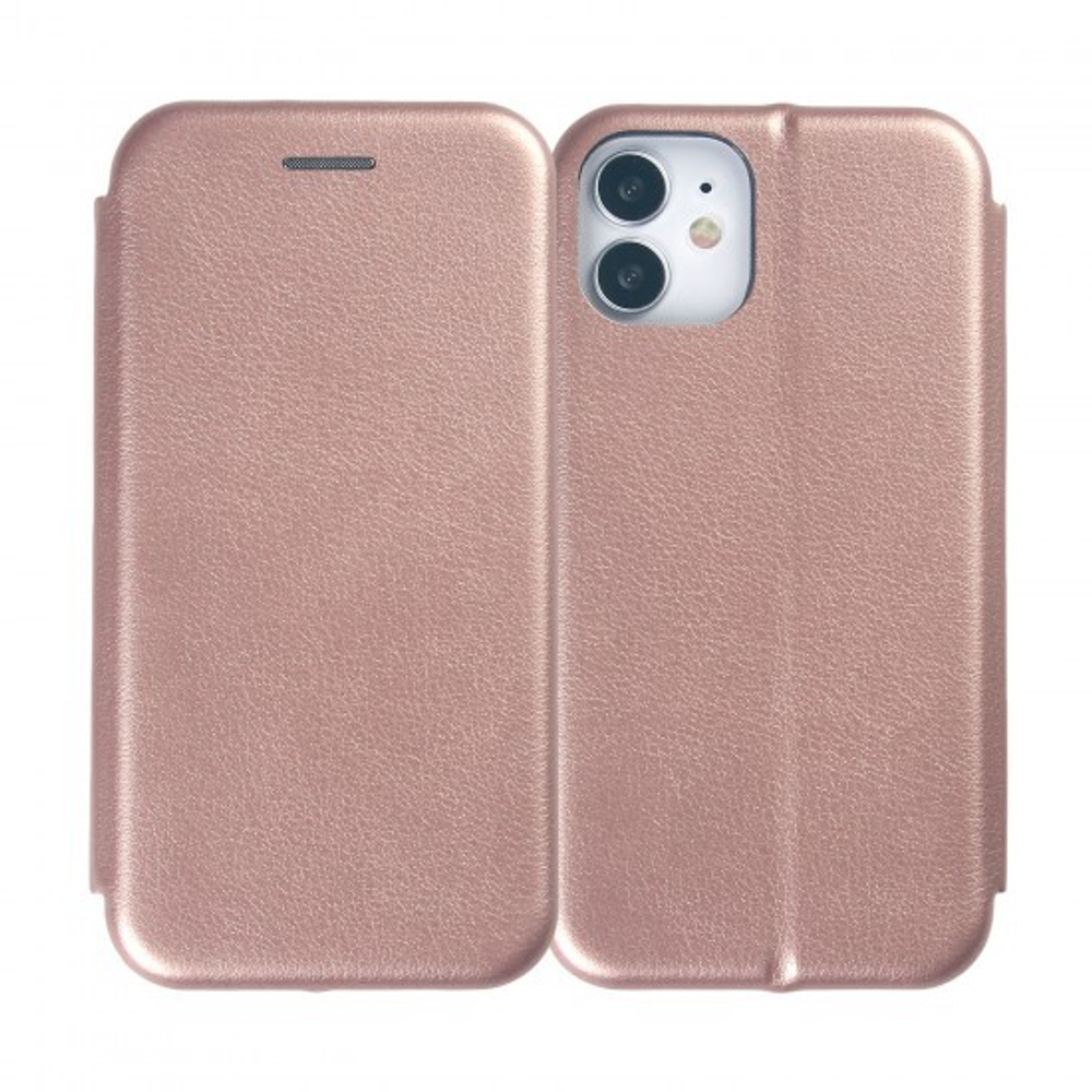 Чехол-книжка для iPhone 12, 009805 Розовое золото