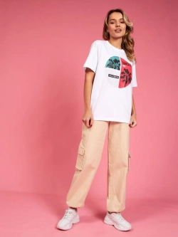 Футболка с принтом california надпись калифорния