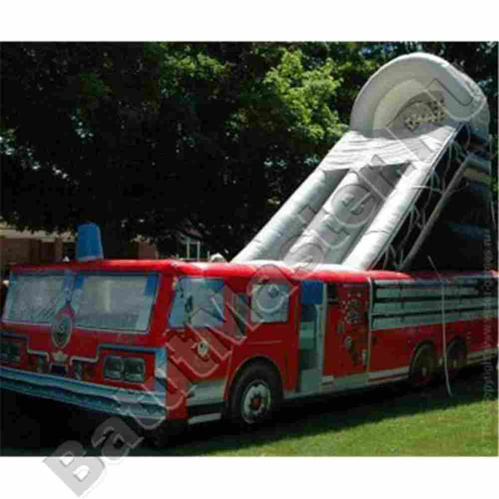 Детская надувная горка "Пожарная машина"