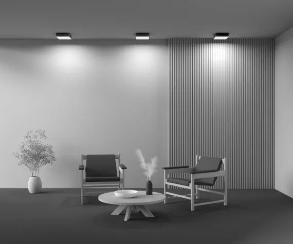 Потолочный светильник Зон / Zon 24 Вт 3000 К 120° Technical c032cl-24w3k-sq-b