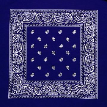 Бандана синяя с белыми капельками (019)