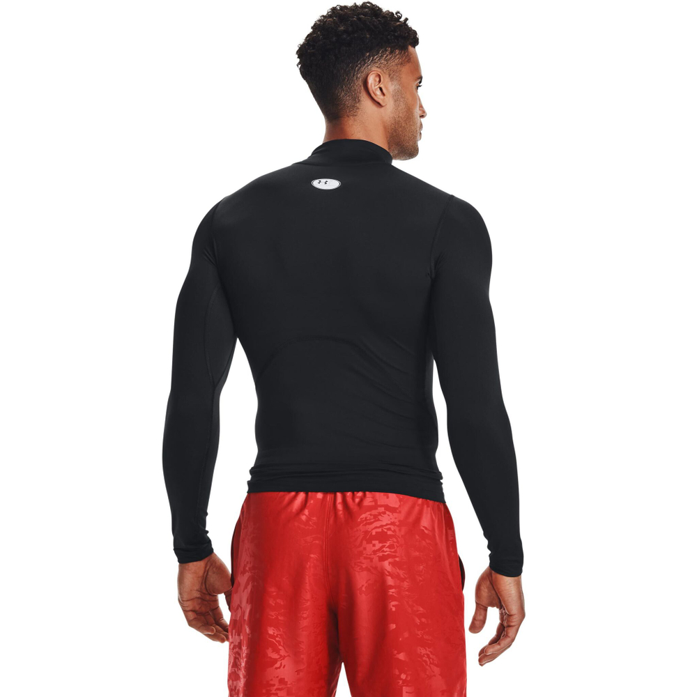 Мужское теннисное поло Under Armour Heatgear Comp Mock Long Sleeve Men - Black